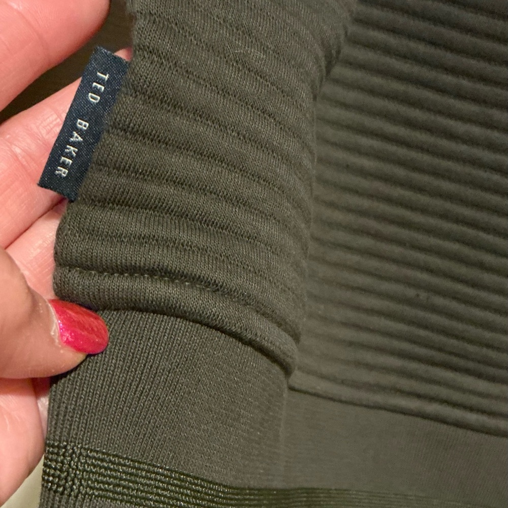 Ted Baker London Sardin Quilted Classic Jacket Olive Green Mens Size 5 US XL - Picture 6 of 14